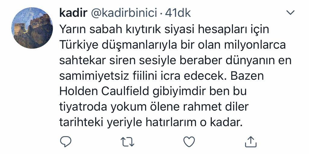 Rektör Bağlı'nın 10 Kasım tweetine tepki: 'Herhâlde bunun içerisine Cumhurbaşkanı da dâhildir' - Resim : 1
