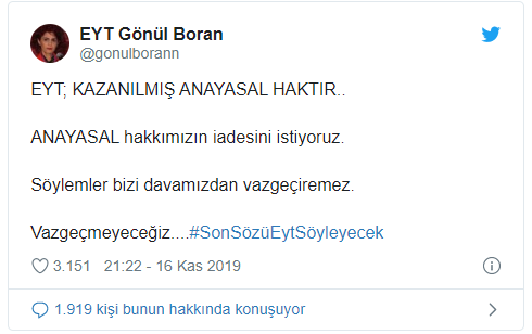 EYT'lilerden Erdoğan'a yanıt: Son sözü EYT söyleyecek - Resim : 2