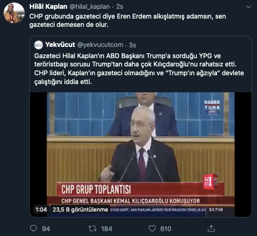 Hilal Kaplan, Trump'a veremediği karşılığı Kılıçdaroğlu'na verdi: Sen gazeteci demesen de olur - Resim : 1