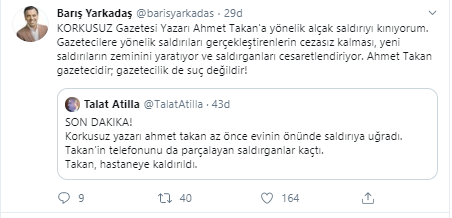 'Ahmet Takan gazetecidir; gazetecilik de suç değildir!' - Resim : 1