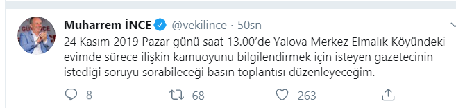 Muharrem İnce yarın basın açıklaması düzenleyecek - Resim : 1