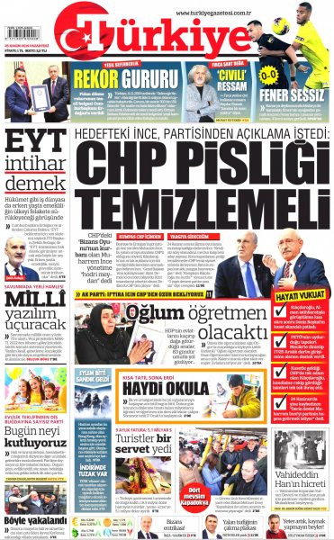 Yandaş medyadan 'Saray'a giden CHP'li tartışmasına talimatlı ortak manşet! - Resim : 1