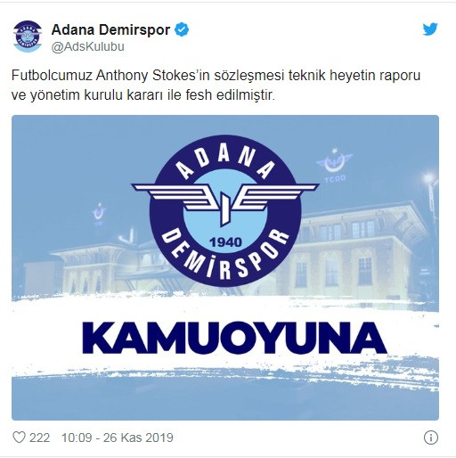 Adana Demirspor’da ayrılık - Resim : 1
