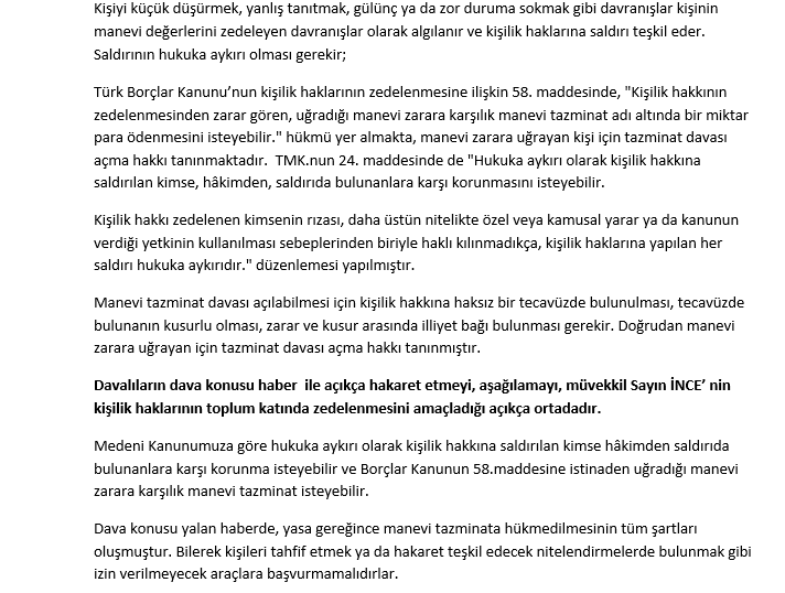 Muharrem İnce'den 'Saray'a giden CHP'li' iddiası hakkında suç duyurusu - Resim : 8
