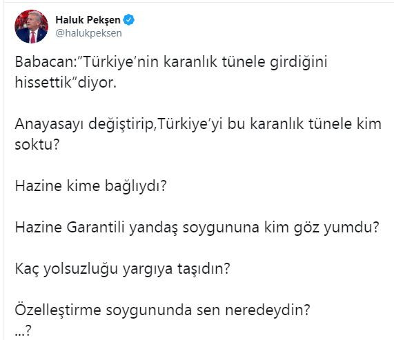 CHP'li Pekşen'den Babacan'a zor sorular - Resim : 1