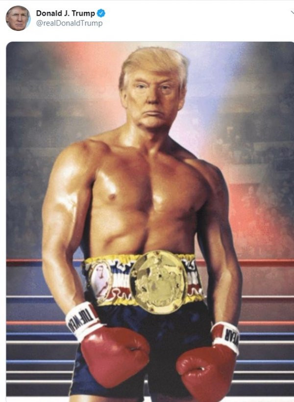 Donald Trump'tan montajlı Rocky paylaşımı - Resim : 1