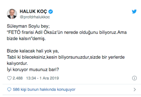 CHP'den Süleyman Soylu'ya 'Adil Öksüz' tepkisi - Resim : 2