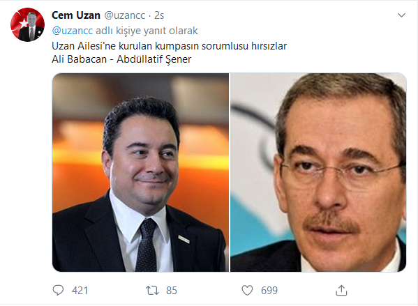 Cem Uzan, Ali Babacan ve Abdüllatif Şener'i hedef aldı - Resim : 3