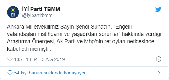 Engelliler için verilen önerge AKP'li ve MHP'li vekillerin oylarıyla reddedildi! - Resim : 1