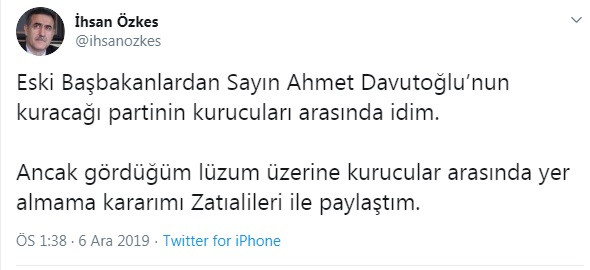 Ahmet Davutoğlu'na 'İhsan Özkes' şoku! Yeni partinin kurucuları arasına katılmıştı... - Resim : 3