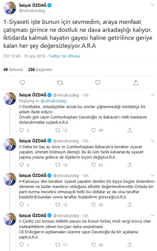 Davutoğlu cephesinden Erdoğan’a 'dolandırıcılık' yanıtı - Resim : 1