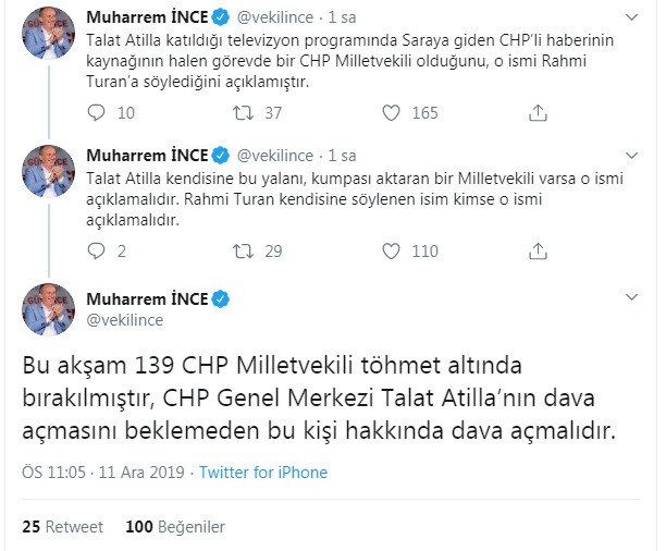 Muharrem İnce: CHP Genel Merkezi Talat Atilla'ya dava açmalı - Resim : 2