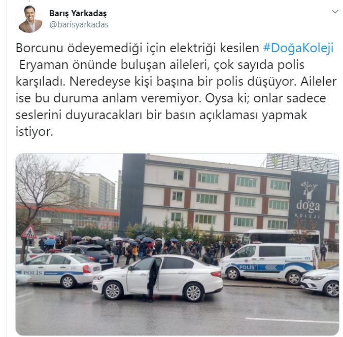 Doğa Koleji Ankara Eryaman Kampüsü'nün elektriği borç yüzünden kesildi - Resim : 2