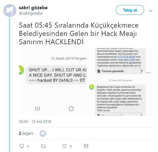 Belediye hacklendi, vatandaşlara küfürlü mesaj gitti - Resim : 1