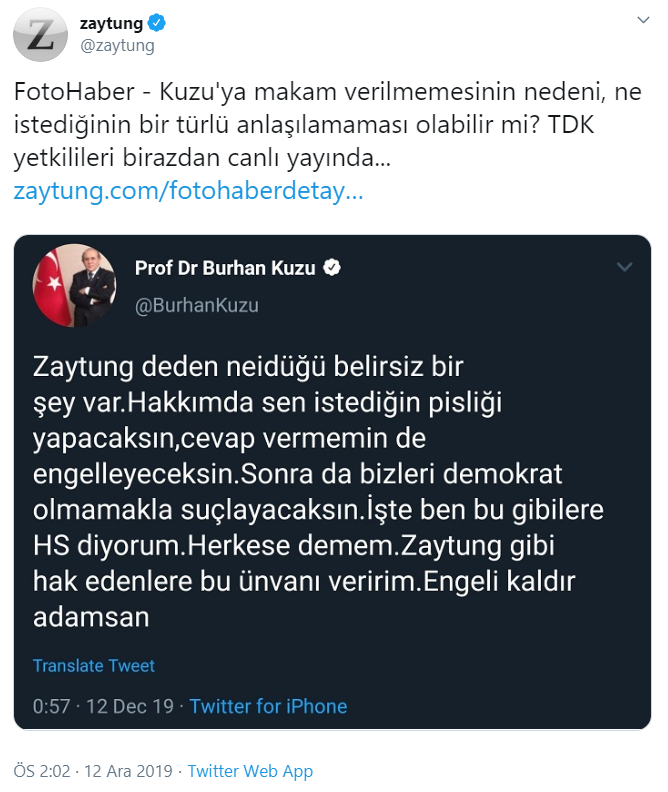 AKP'li Burhan Kuzu'dan Zaytung'a tepki: Adamsan... - Resim : 2