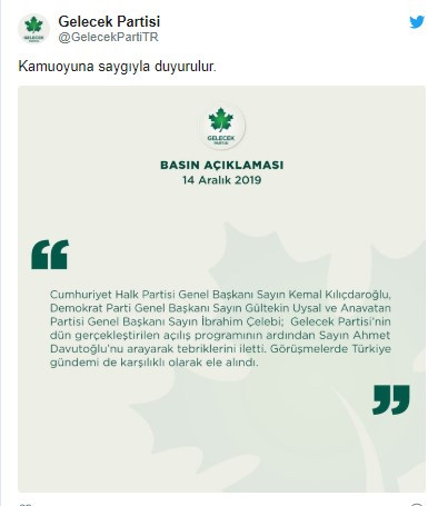 Kılıçdaroğlu'ndan Davutoğlu'na tebrik telefonu - Resim : 1