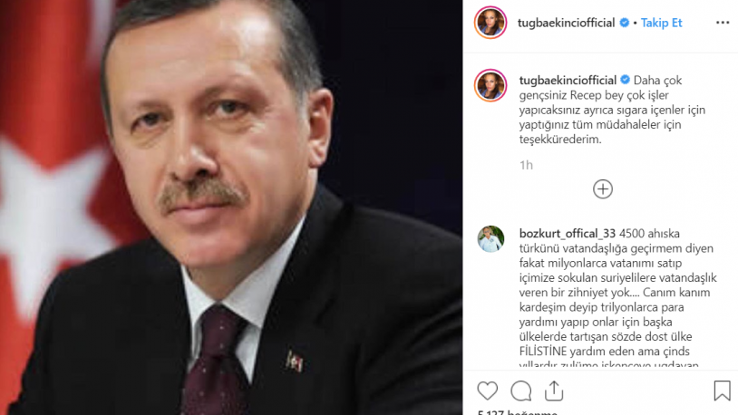 Tuğba Ekinci'den sosyal medyayı sallayan Erdoğan paylaşımı - Resim : 1