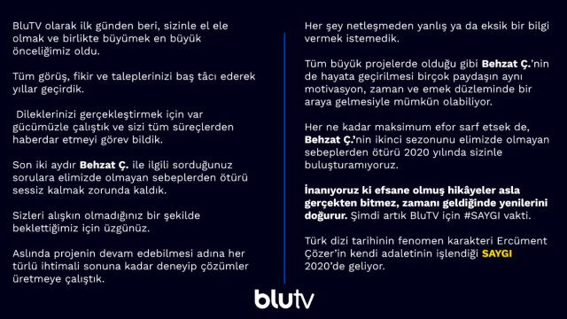 BluTV'den Behzat Ç. hayranlarına bir kötü, bir iyi haber! - Resim : 1