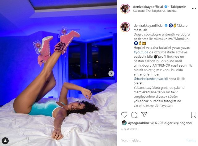 Deniz Akkaya'nın mayolu yatak pozu Instagram'a damga vurdu - Resim : 1