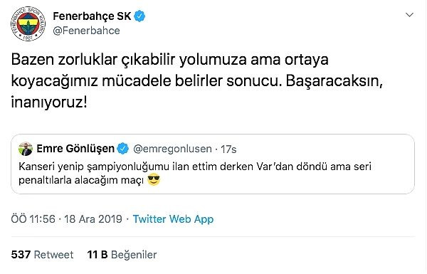 Spiker Emre Gönlüşen kansere tekrar yakalandı, destek mesajları yağdı - Resim : 1