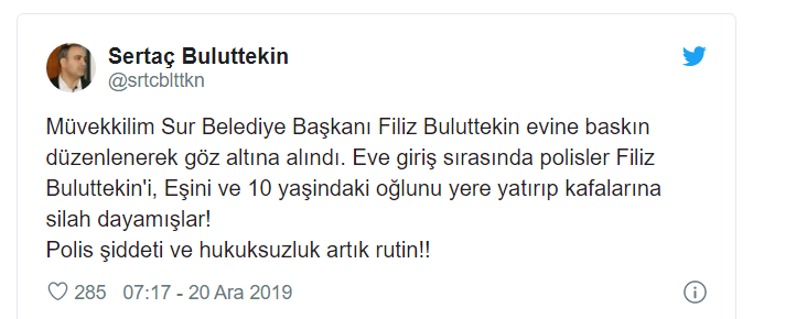 Diyarbakır Sur Belediye Başkanı Filiz Buluttekin gözaltına alındı - Resim : 1