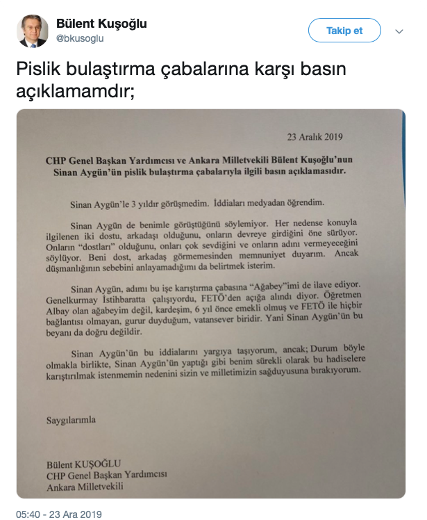 CHP'li Bülent Kuşoğlu: Sinan Aygün'ün iddialarını yargıya taşıyorum - Resim : 3