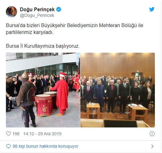 Doğu Perinçek’i AKP'li belediyenin mehteran takımı karşıladı - Resim : 1