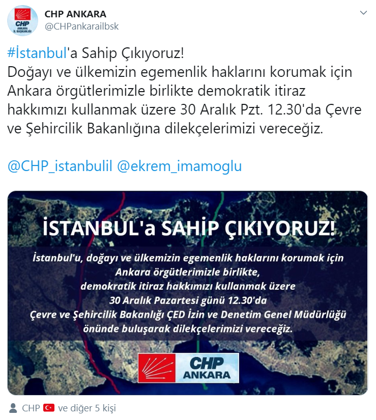 CHP'den Kanal İstanbul çağrısı: İstanbul'a sahip çıkıyoruz! - Resim : 1