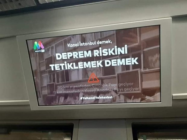 İBB’den toplu taşıma araçlarında Kanal İstanbul bilgilendirmeleri: Ya Kanal Ya İstanbul! - Resim : 3