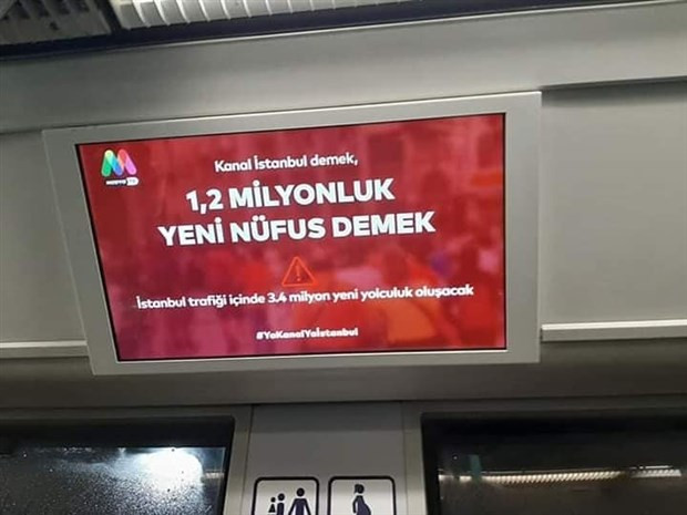 İBB’den toplu taşıma araçlarında Kanal İstanbul bilgilendirmeleri: Ya Kanal Ya İstanbul! - Resim : 4