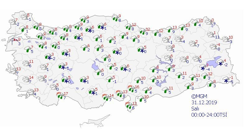 Yılbaşı gecesi kar yağacak mı? Yılbaşı gecesi hava durumu tahminleri - Resim : 1