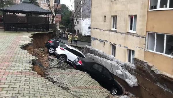 Kartal'da istinat duvarı çöktü - Resim : 1