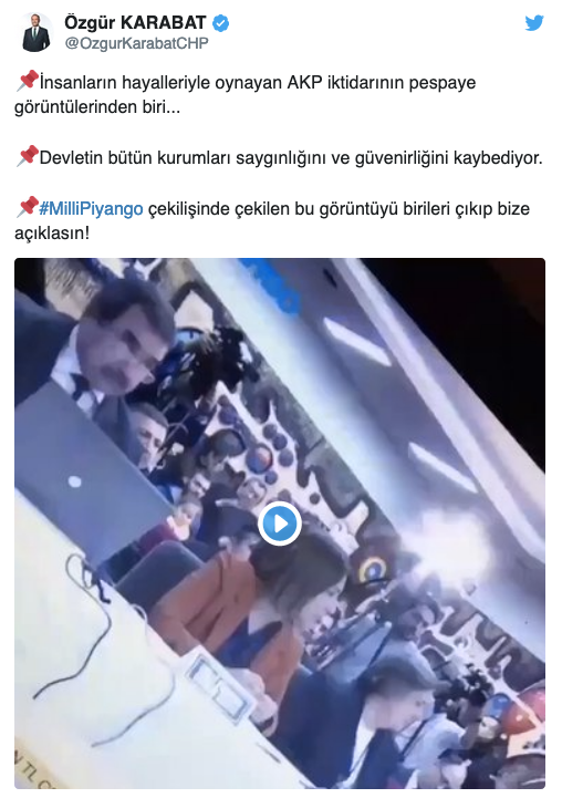 Milli Piyango çekilişinde olay yaratan görüntü - Resim : 1