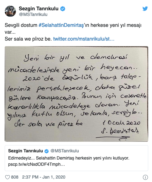 Selahattin Demirtaş'tan yeni yıl mesajı - Resim : 1