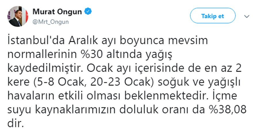 İBB'den içme suyu kaynaklarının doluluk oranları hakkında açıklama - Resim : 1