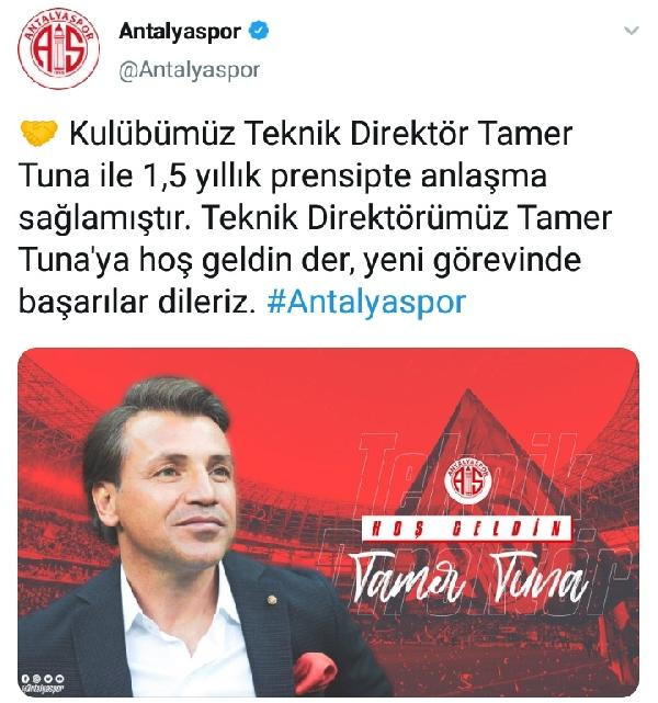 Antalyaspor Tamer Tuna ile anlaştı - Resim : 1