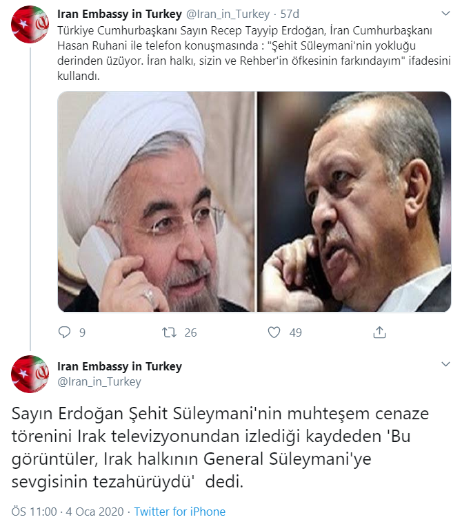Erdoğan'dan Kasım Süleymani yorumu: Yokluğu derinden üzüyor - Resim : 2