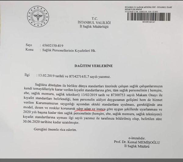 İstanbul İl Sağlık Müdürlüğü: Kıyafetleri adap ve inanca göre uyarlayın - Resim : 1