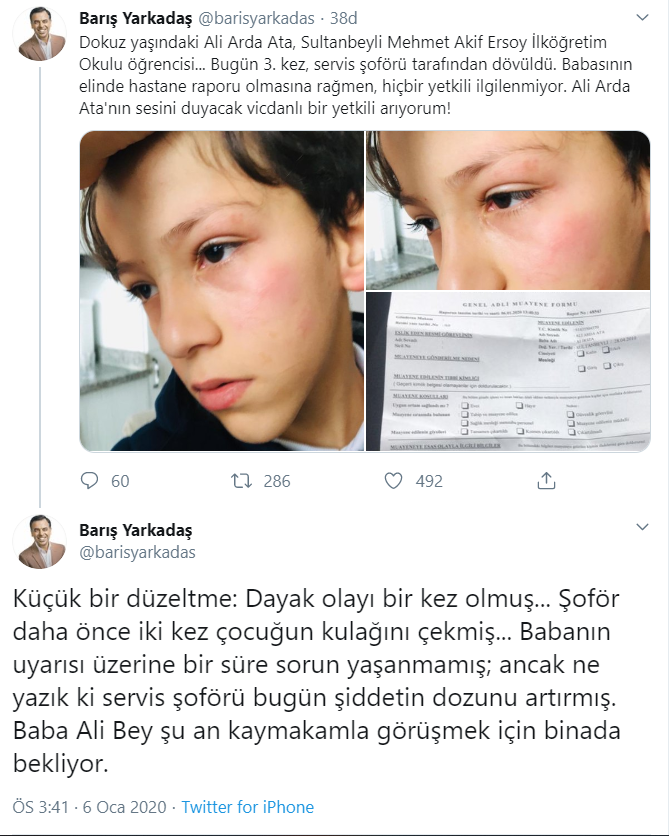 Dayakçı servis şoförünün işine son verildi! - Resim : 3