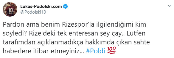 Lukas Podolski: Rize’deki tek enteresan şey çay - Resim : 1