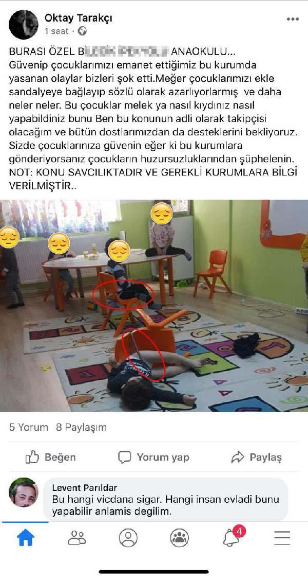 Anaokulunda skandal olay! 3,5 yaşındaki ikizleri sandalyeye bağladılar - Resim : 1