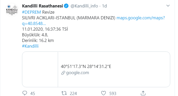 İstanbul'da korkutan deprem! Kandilli ve AFAD depremin büyüklüğünü açıkladı - Resim : 1