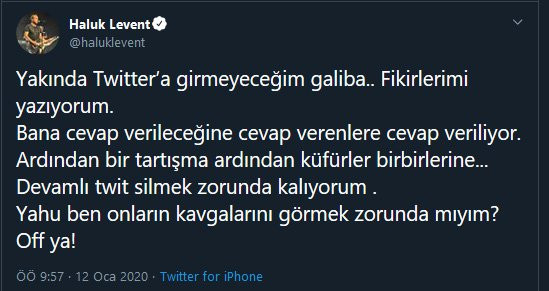 Haluk Levent: Yakında Twitter’a girmeyeceğim galiba - Resim : 1