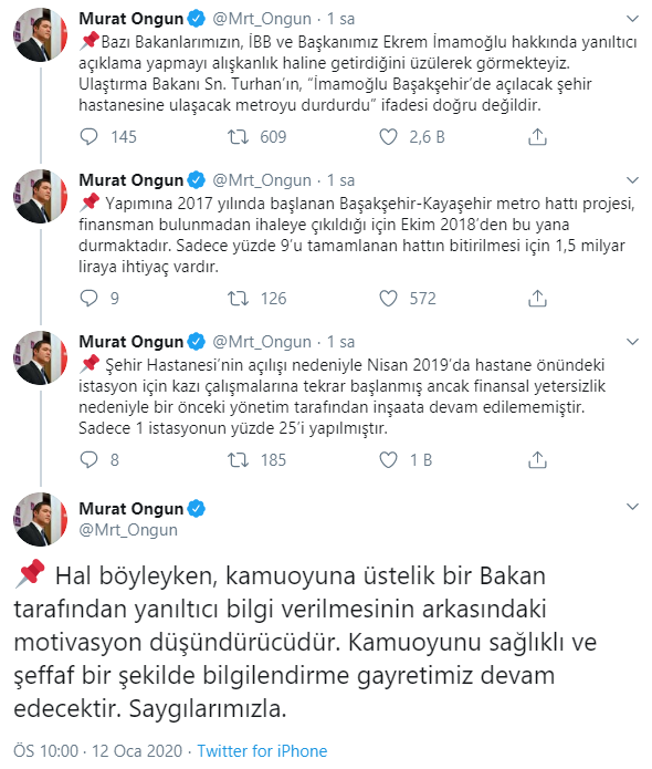 'İmamoğlu iptal etti, Erdoğan talimat verdi' demişti! Bakan Turhan'ın sözlerine İBB'den cevap geldi - Resim : 1