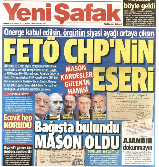 Yeni Şafak CHP'yi FETÖ ile hedef gösterdi ama arşiv bunları unutmadı! - Resim : 1
