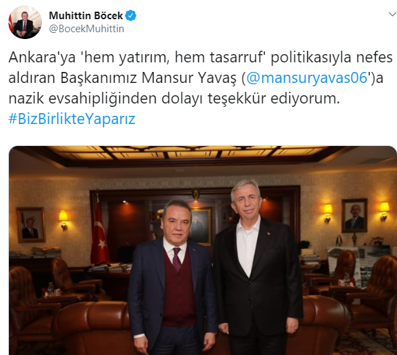 Muhittin Böcek'ten Mansur Yavaş'a ziyaret - Resim : 1