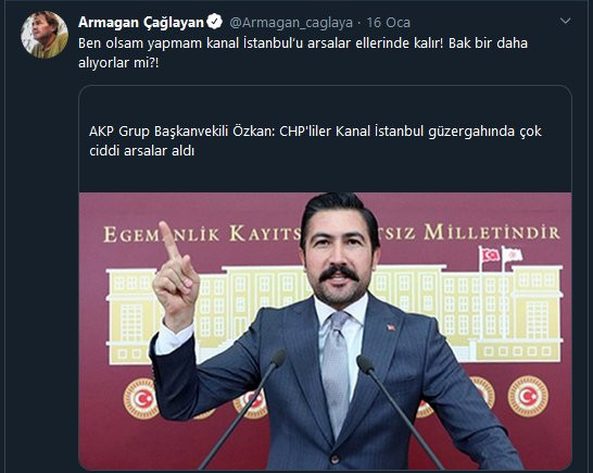 CHP'lileri suçlamıştı: Armağan Çağlayan AKP'li vekili ti'ye aldı - Resim : 1