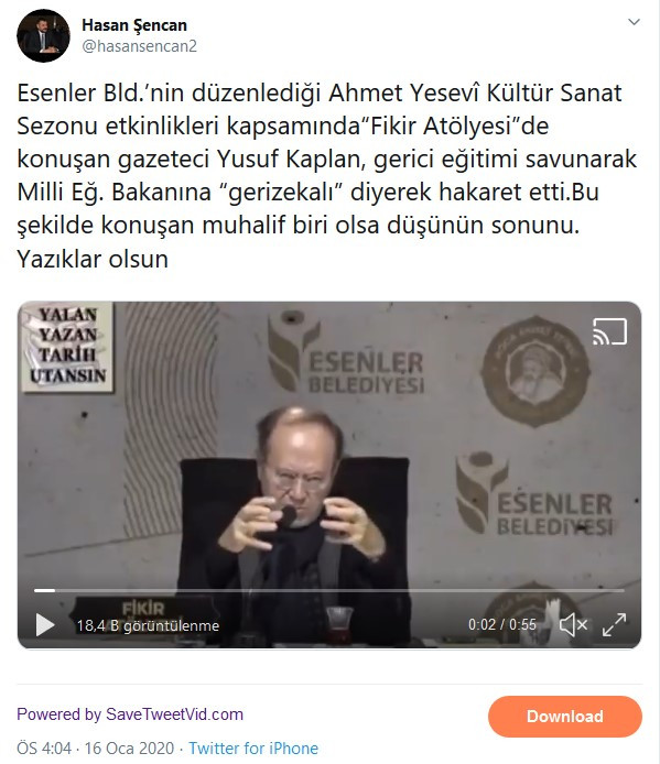 Yeni Şafak yazarı Yusuf Kaplan'dan AKP etkinliğinde Ziya Selçuk'a hakaret - Resim : 1
