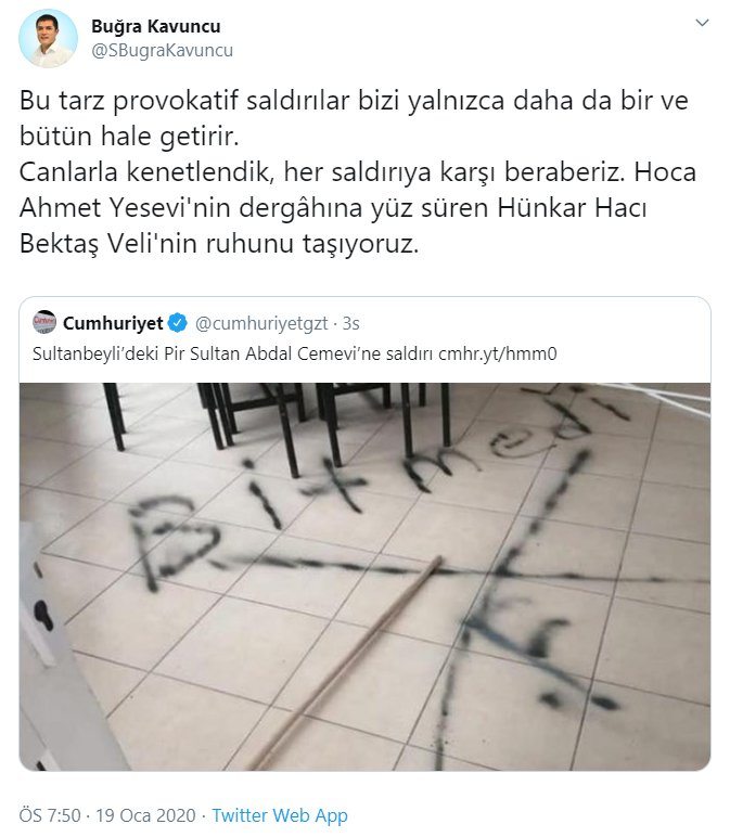 İYİ Parti İstanbul İl Başkanı Kavuncu'dan cemevi saldırısı tepkisi - Resim : 2