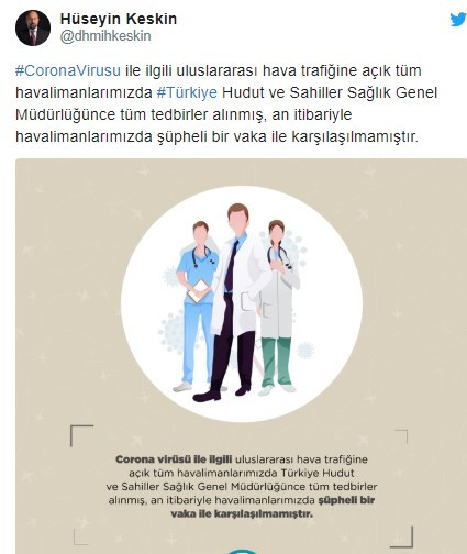 DHMİ Genel Müdürü Hüseyin Keskin'den Coronavirüsü açıklaması - Resim : 1